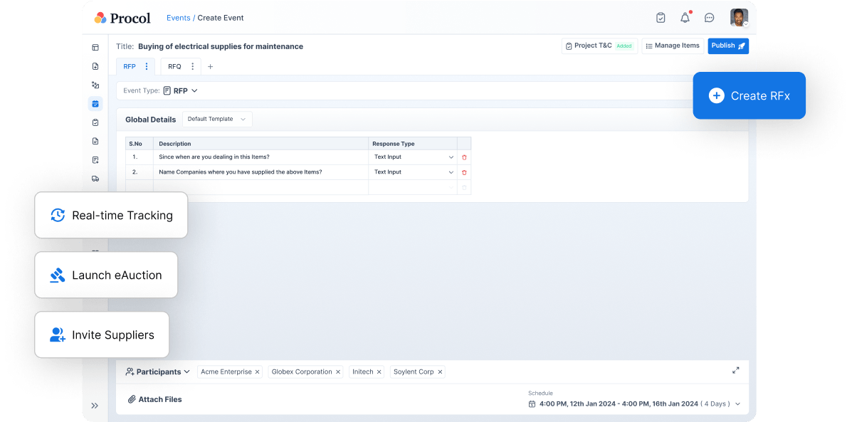 Optimize Sourcing Events